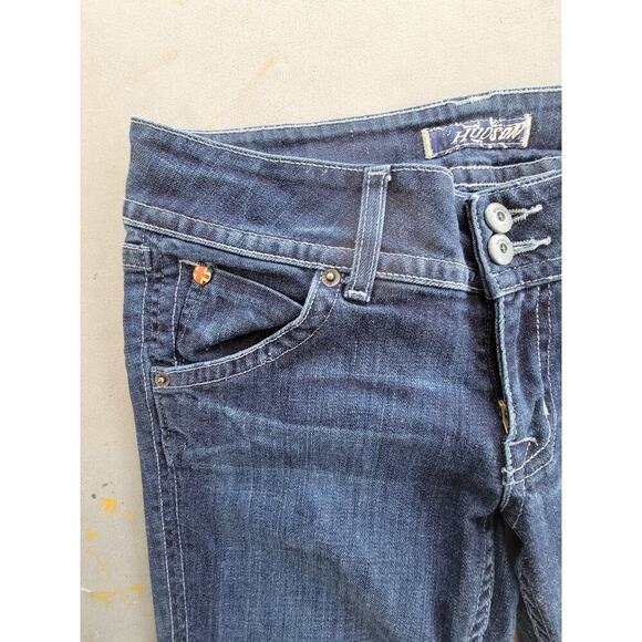 Hudson Signature Bootcut Flare Dark‎ Wash Y2K Low-Mid Rise Denim Jeans Size 28 - Picture 5 of 9